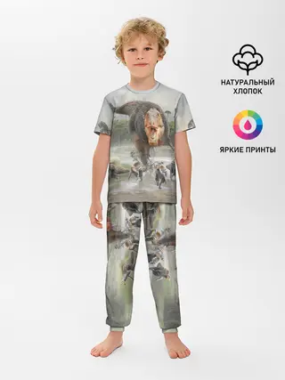 Детская пижама с брюками / Т-Рекс | Динозавр | Dino