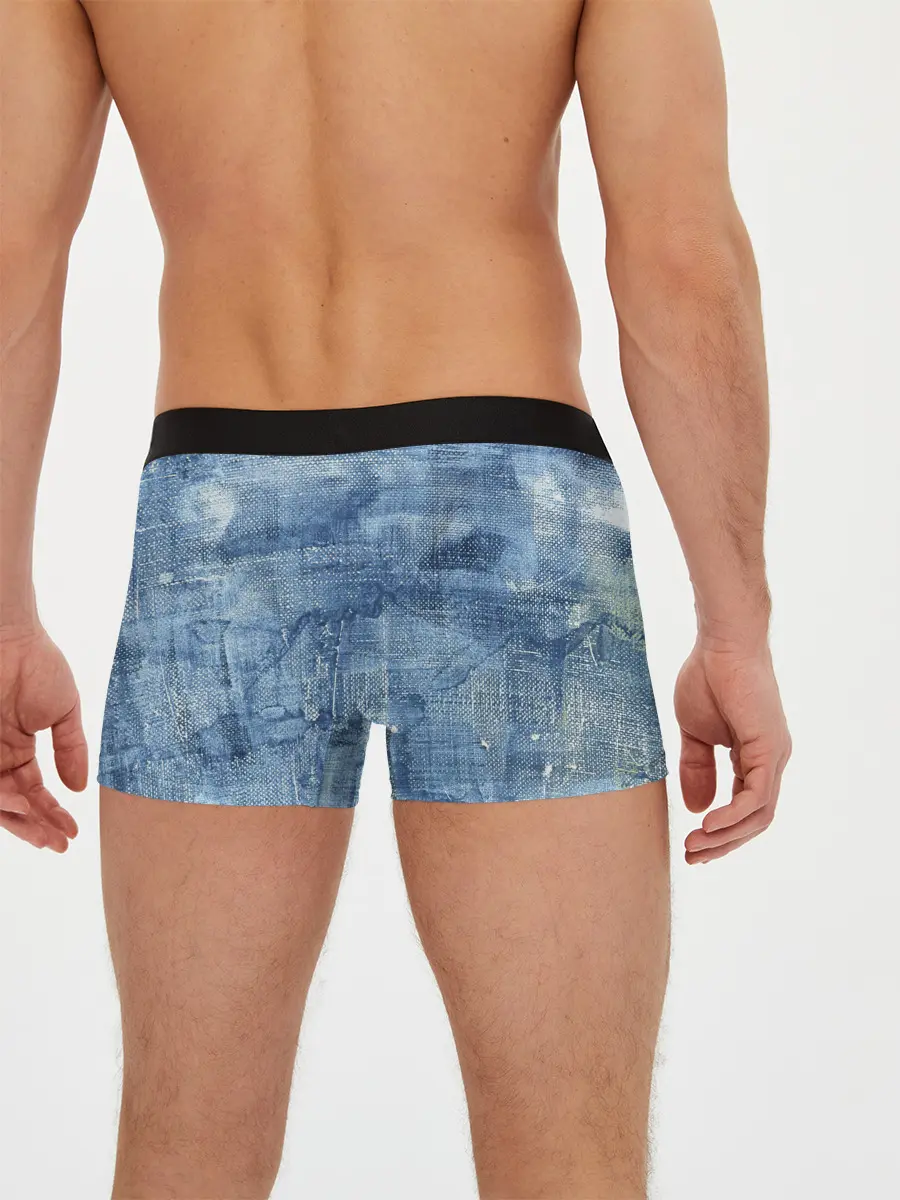 Мужские трусы боксеры / Джинсовые мазки