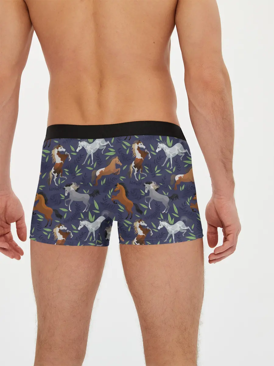 Мужские трусы боксеры / Лошадки узор