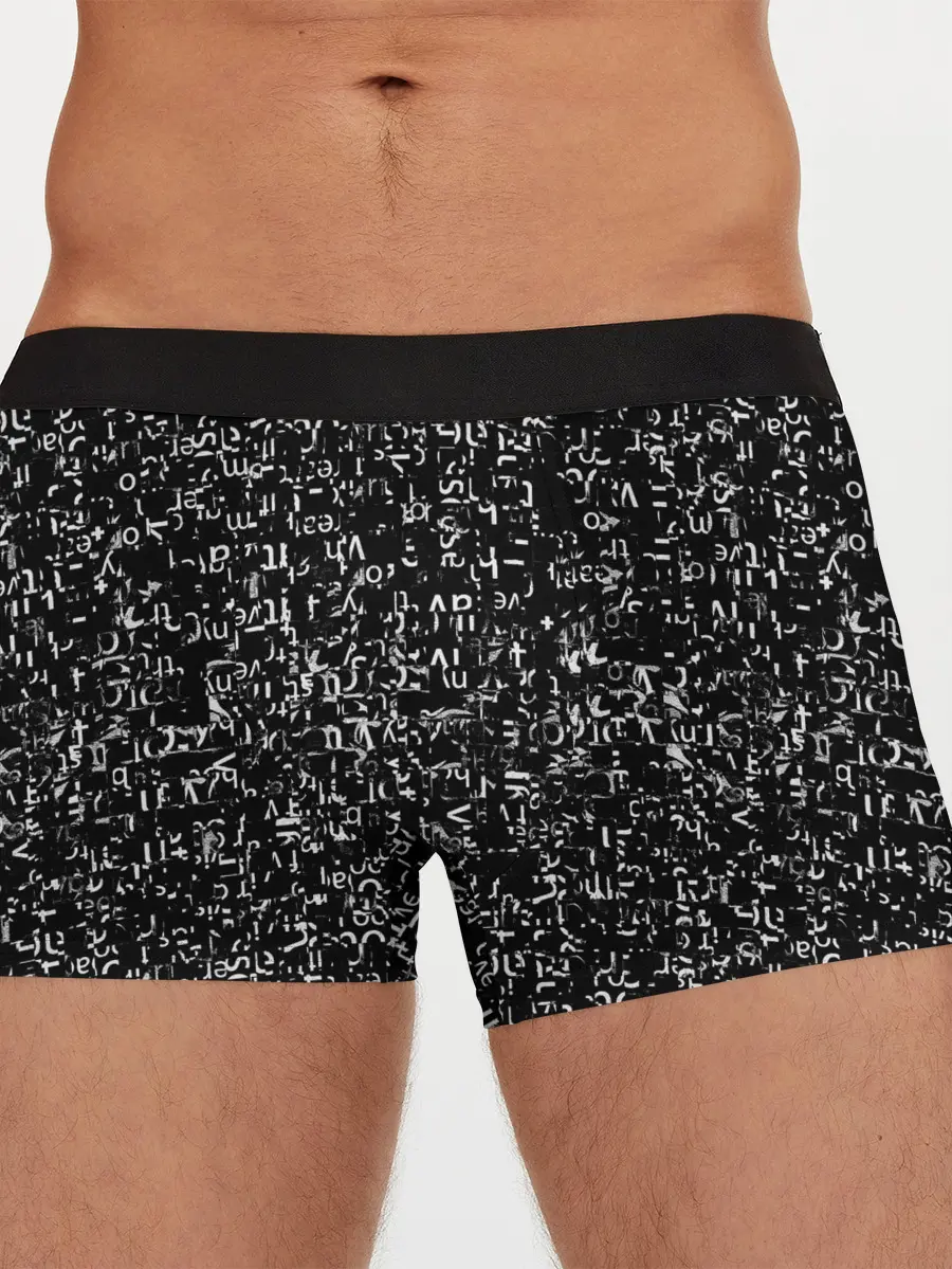 Мужские трусы боксеры / Art of lettering