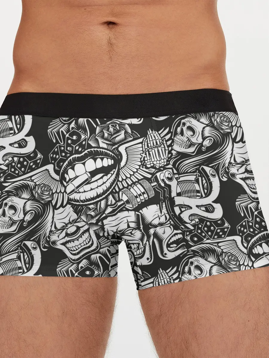 Мужские трусы боксеры / Тату ретро