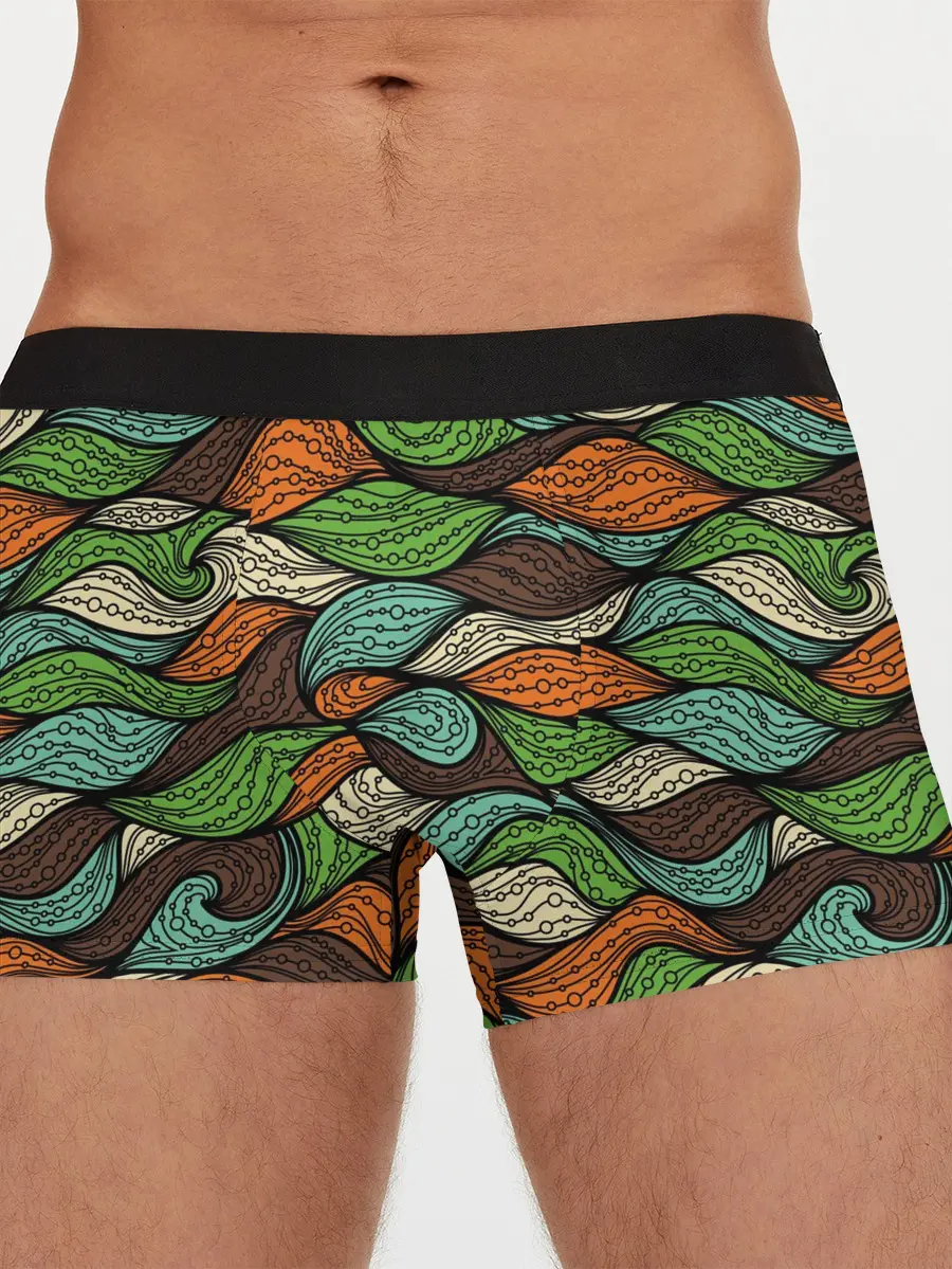 Мужские трусы боксеры / Абстрактные волны