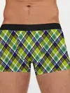 Мужские трусы боксеры / Крупный клетчатый косой узор