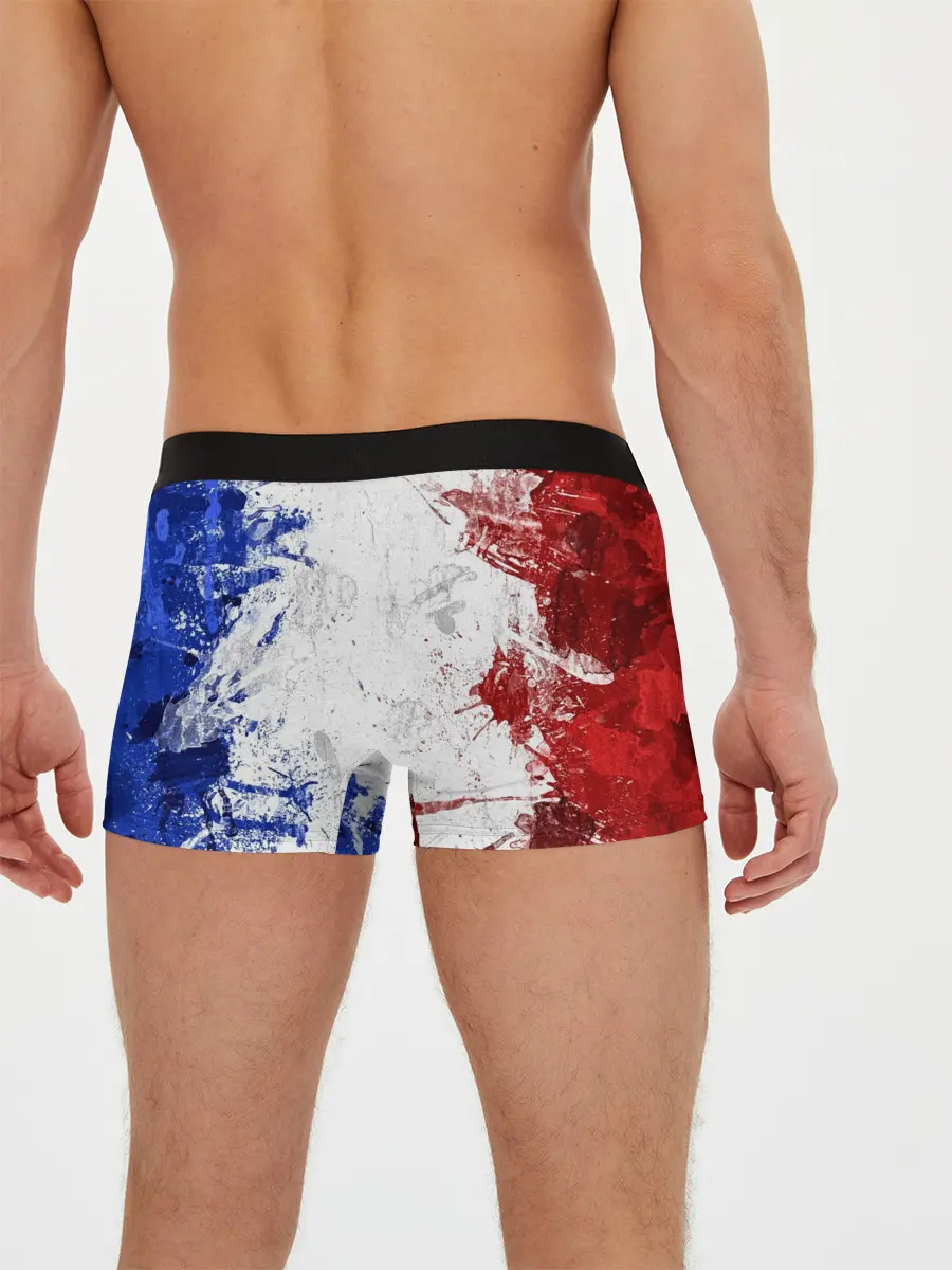 Мужские трусы боксеры / BLUE WHITE & RED