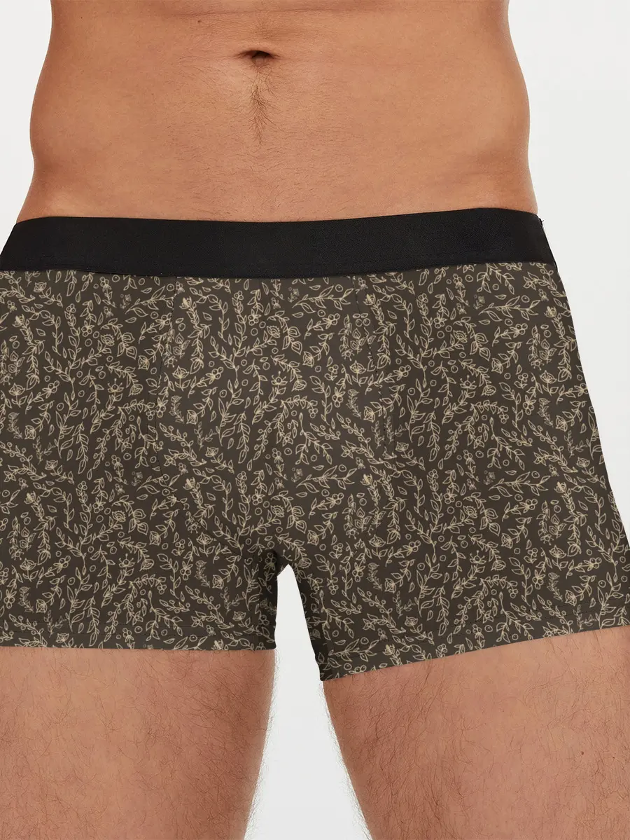 Мужские трусы боксеры / Растительный осенний фон