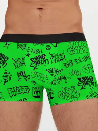 Мужские трусы боксеры / Billie Eilish graffiti