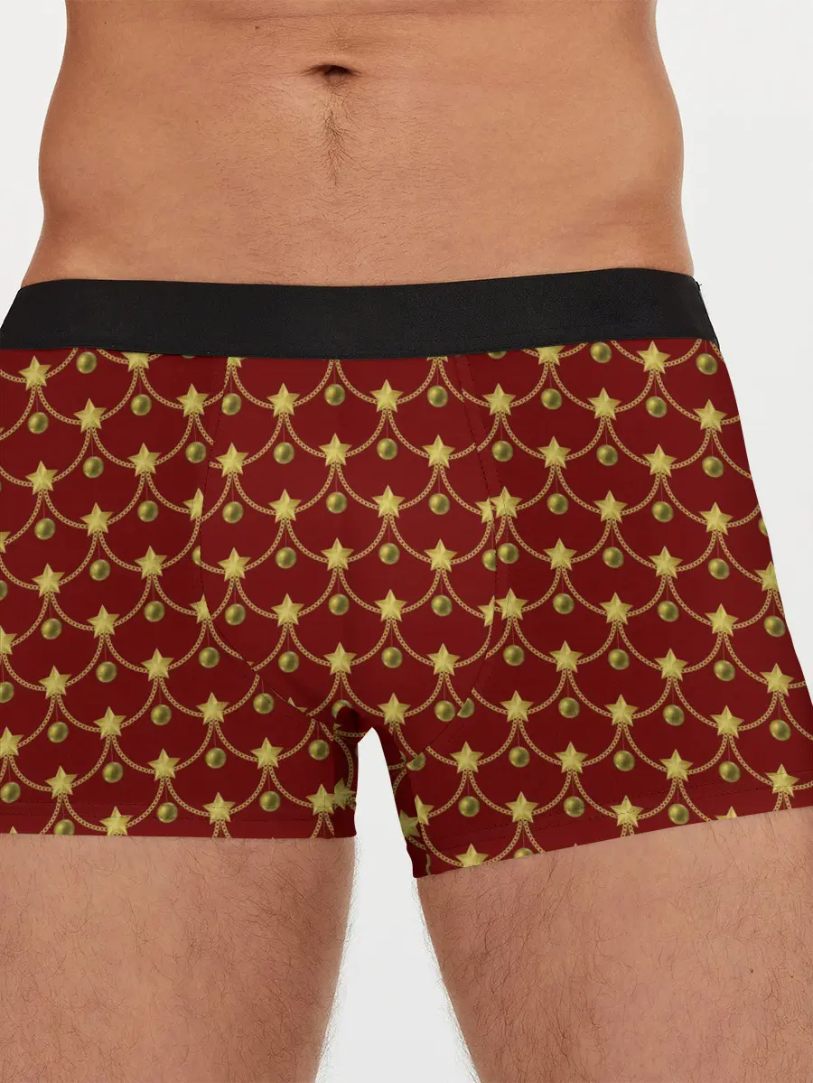 Мужские трусы боксеры / Ёлочные Звёзды