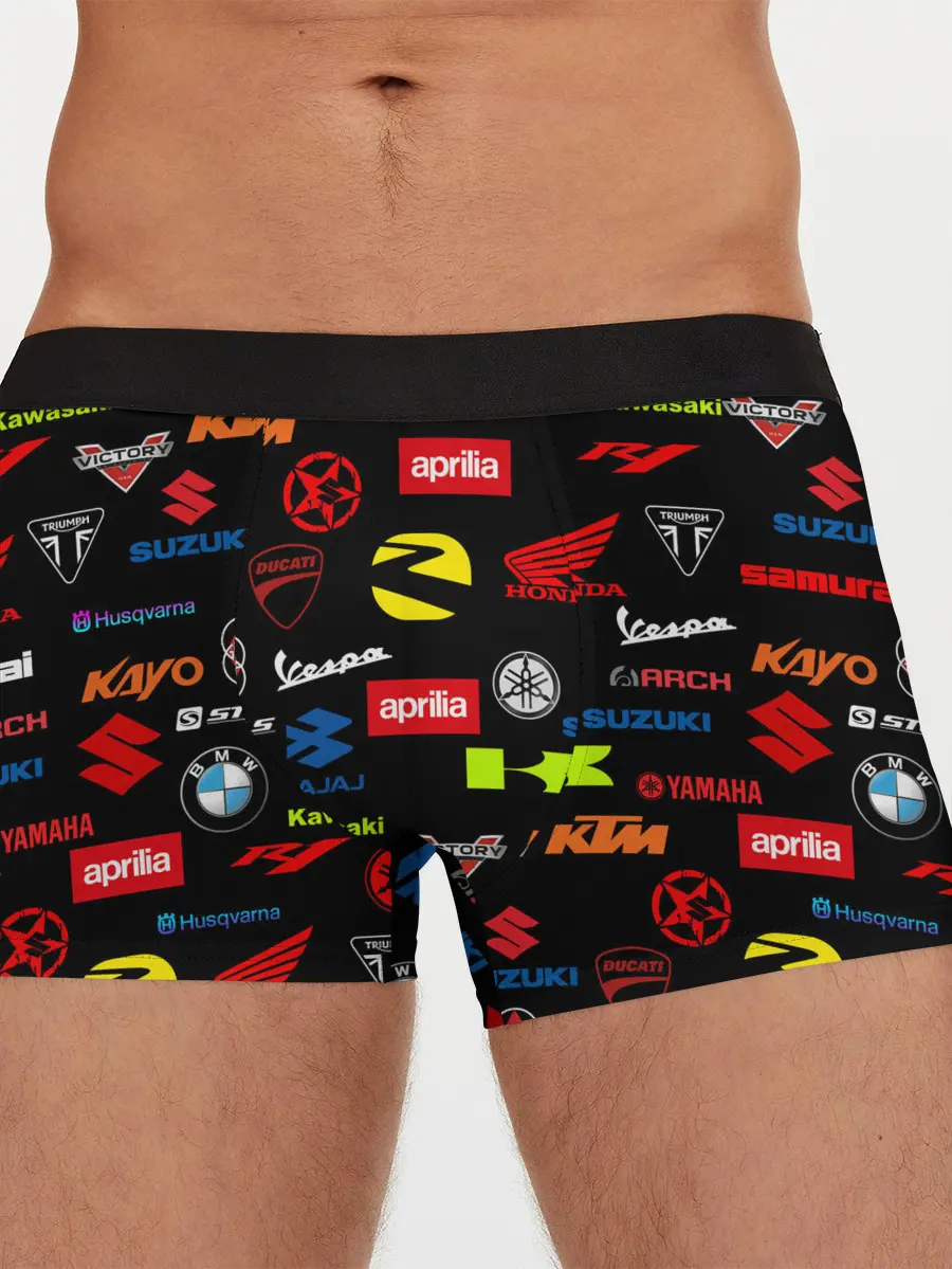 Мужские трусы боксеры / Motorcycle pattern | Мото паттерн
