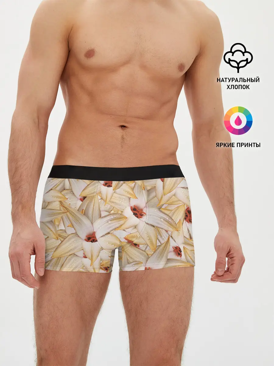 Мужские трусы боксеры / Яркие Цветы