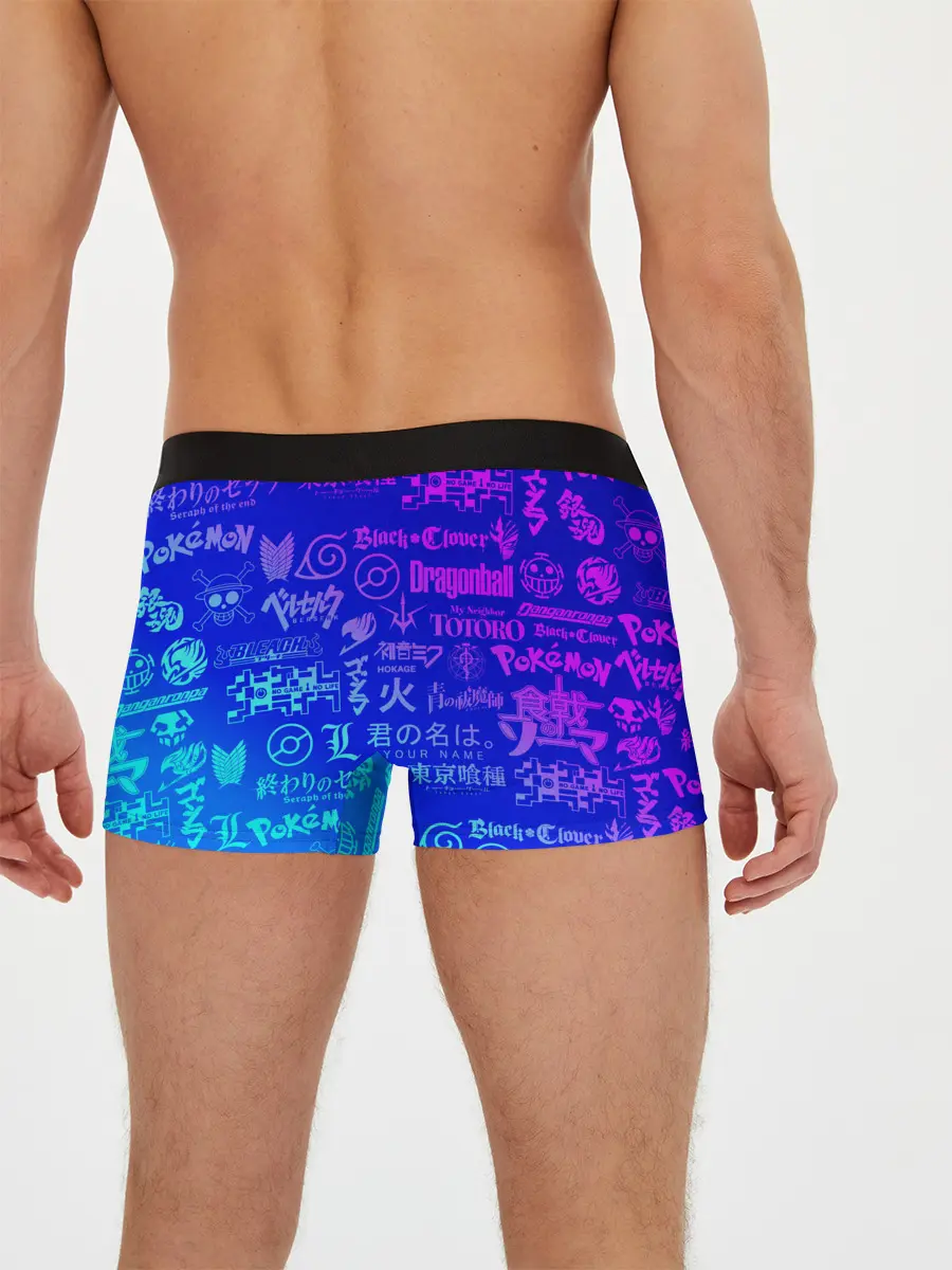 Мужские трусы боксеры / ЛОГО АНИМЕ МУЛЬТФИЛЬМОВ