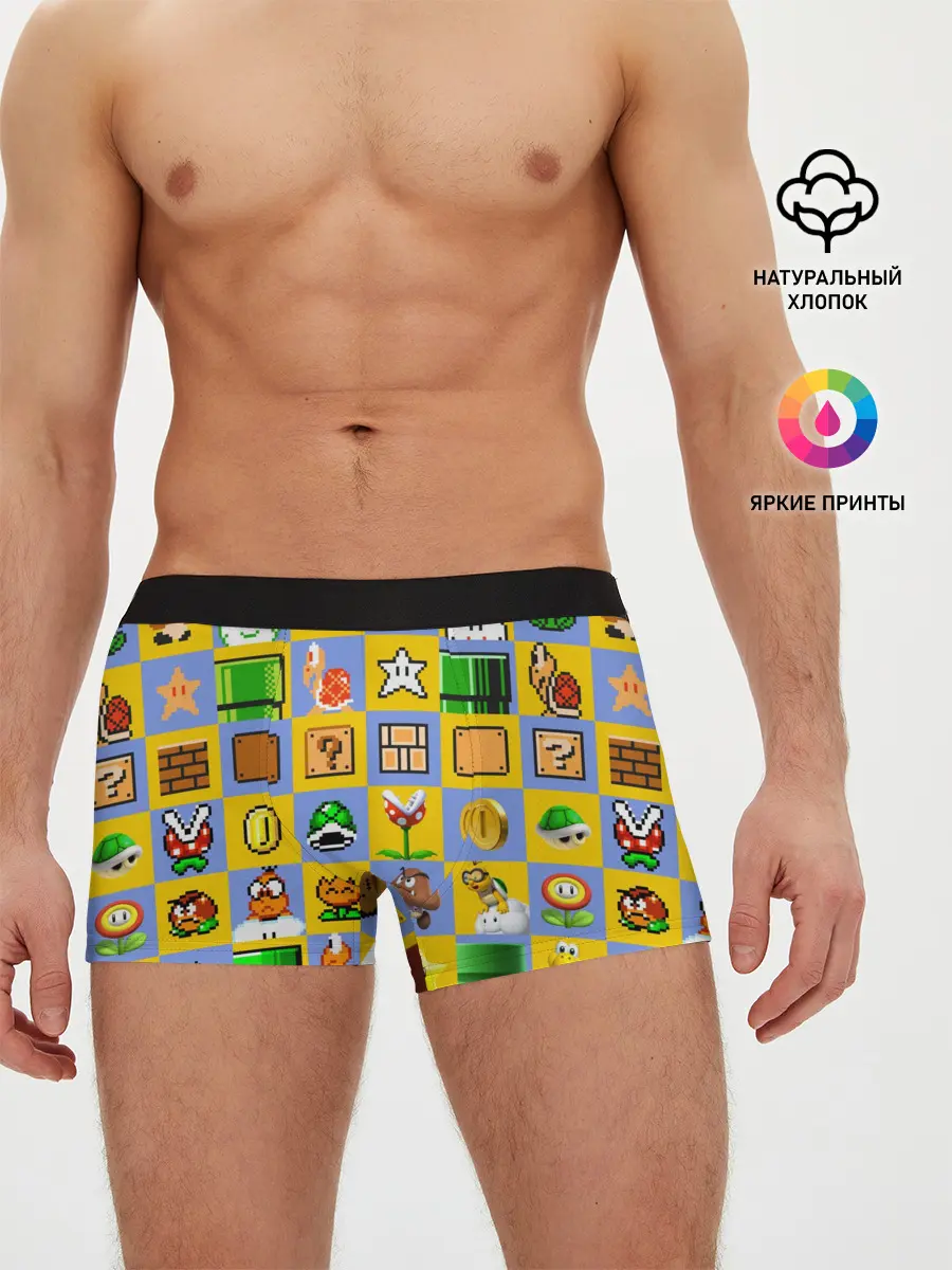 Мужские трусы боксеры / Super Mario Pop art