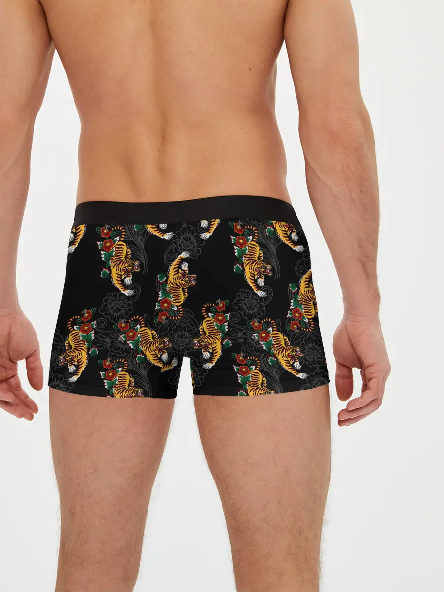 Мужские трусы боксеры / Японский стиль - тигры