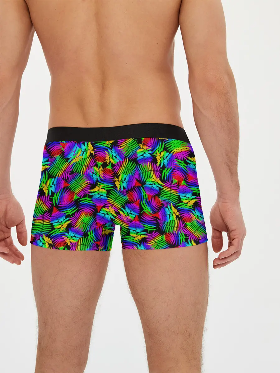 Мужские трусы боксеры / Неоновый папоротник