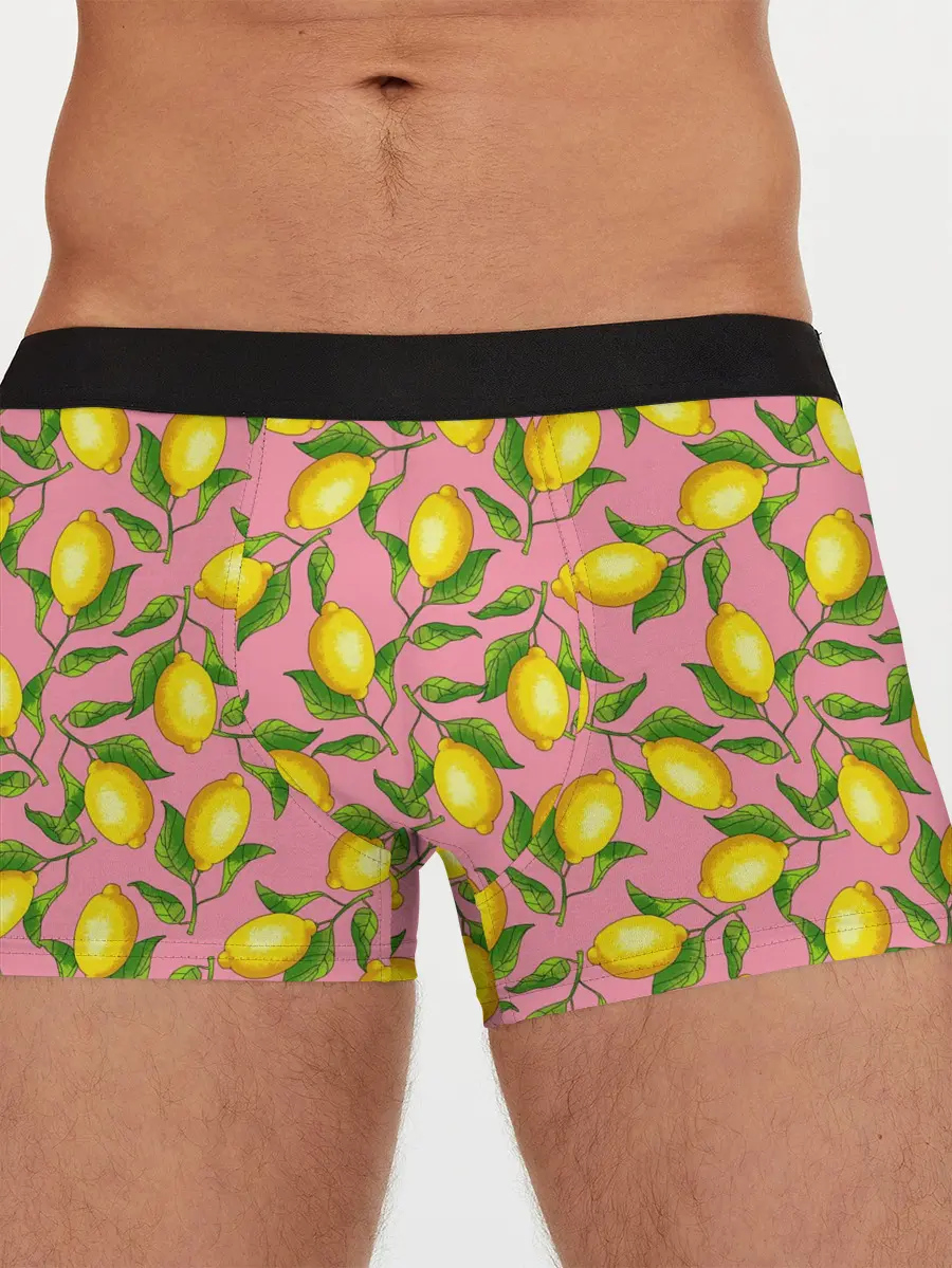 Мужские трусы боксеры / Лимоны паттерн