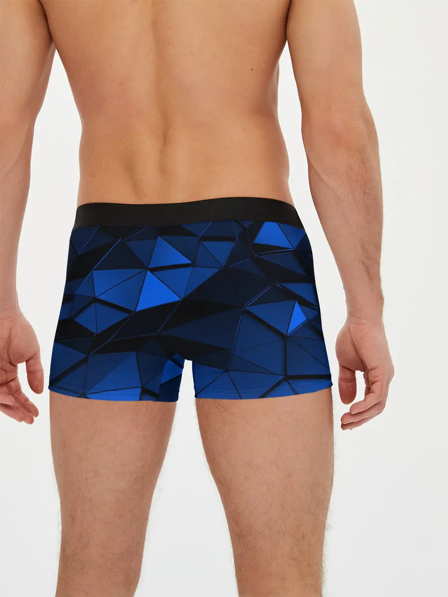 Мужские трусы боксеры / Blue abstraction collection