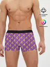 Мужские трусы боксеры / Бананы на лиловом паттерн