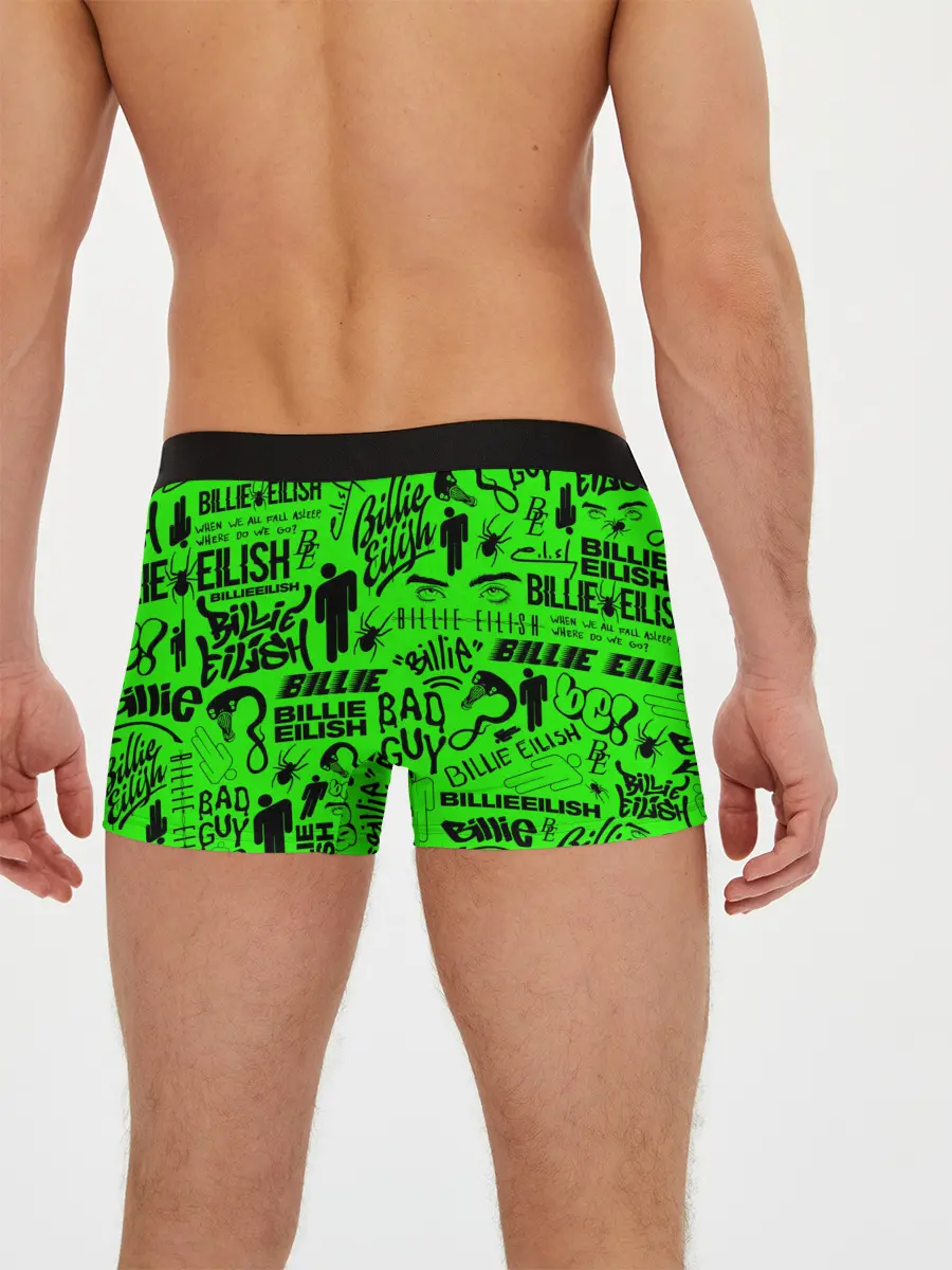 Мужские трусы боксеры / BILLIE EILISH | БИЛЛИ АЙЛИШ LOGOBOMBING