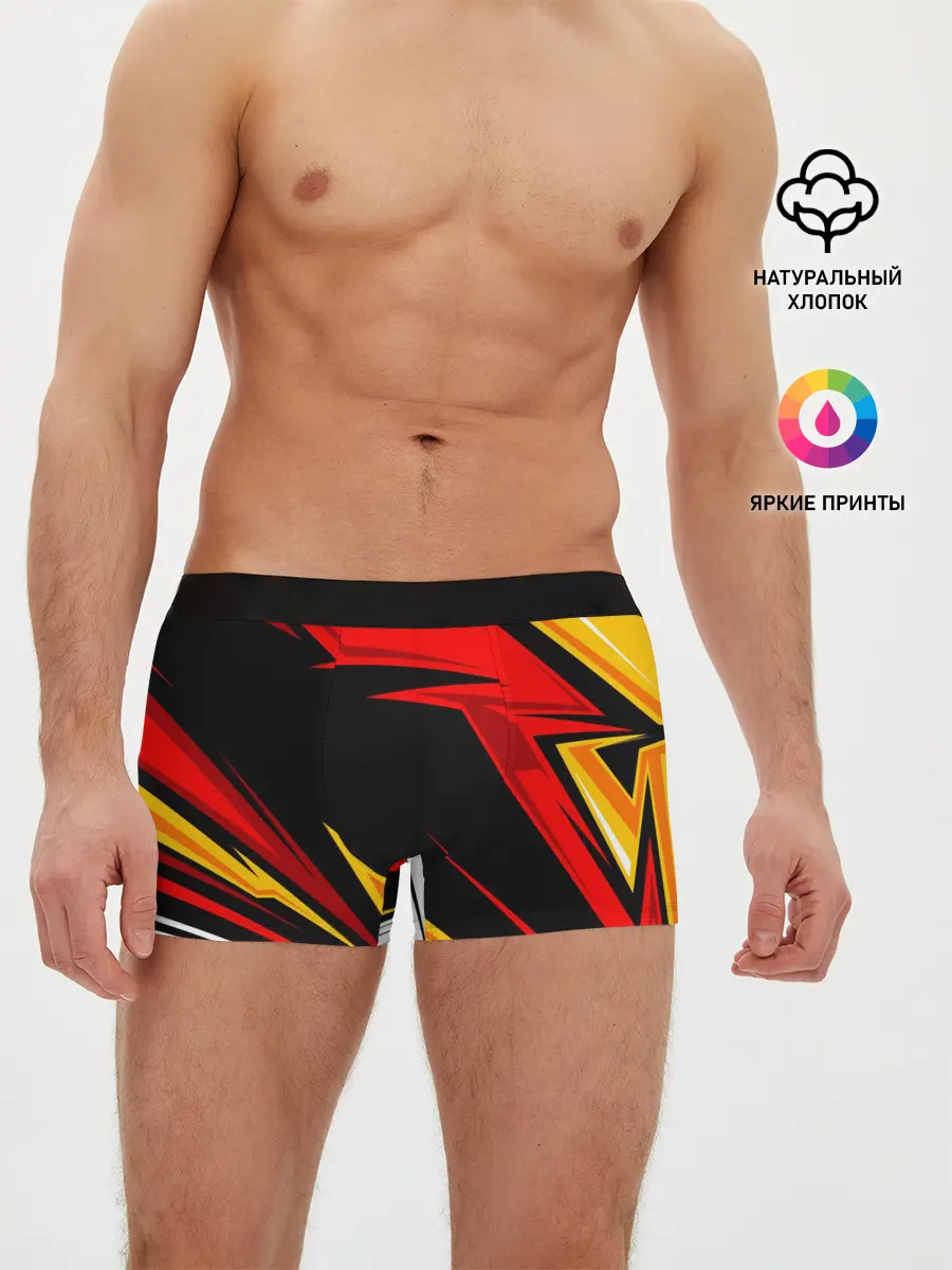 Мужские трусы боксеры / КРАСНО-ЖЕЛТЫЙ СПОРТ | SPORT