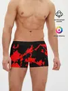 Мужские трусы боксеры / Красный на черном