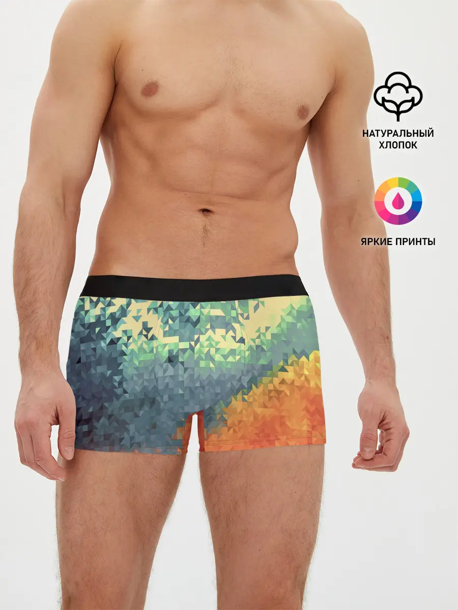 Мужские трусы боксеры / Стихия: лед и пламя