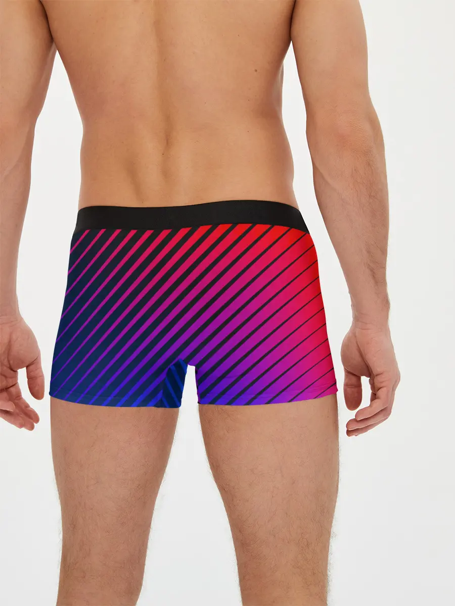 Мужские трусы боксеры / Градиентные линии