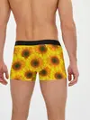 Мужские трусы боксеры / Принт подсолнухи желтый
