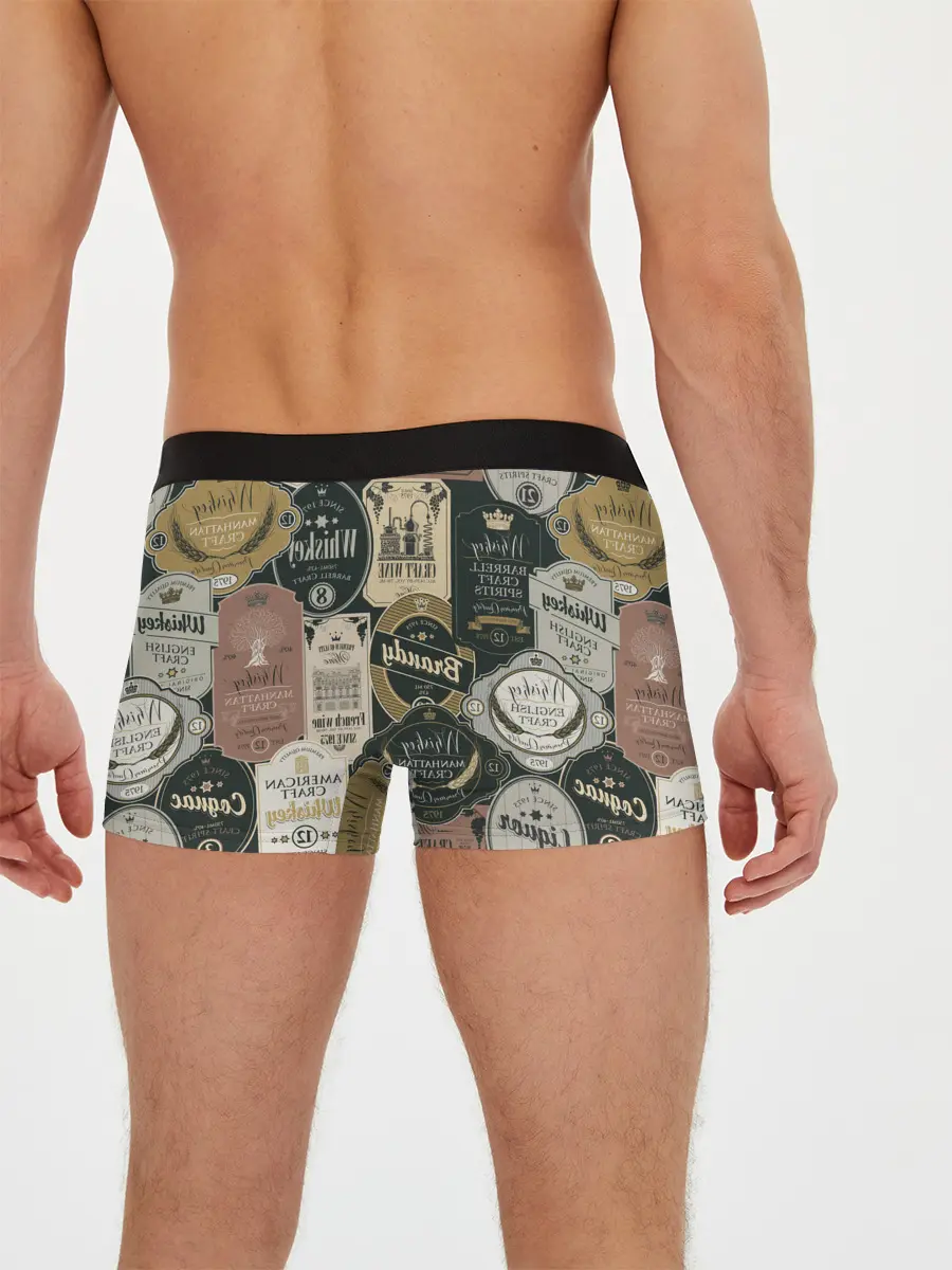 Мужские трусы боксеры / Этикетки мира Виски
