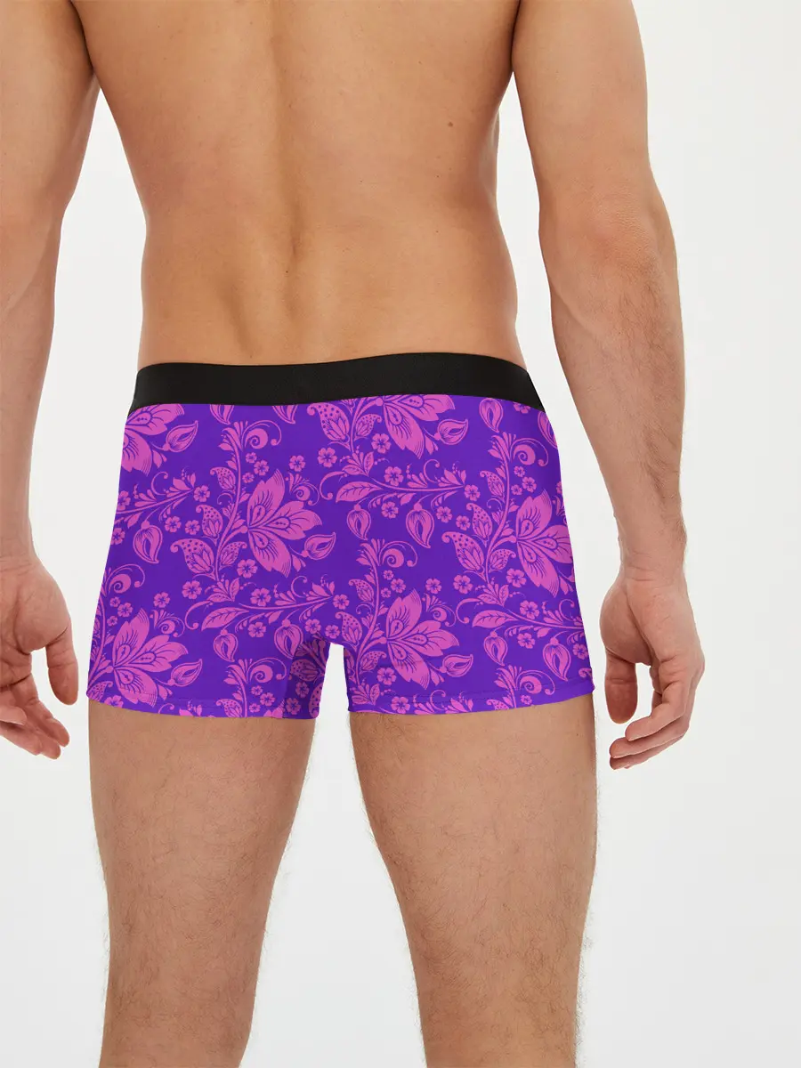 Мужские трусы боксеры / ФИОЛЕТОВАЯ ХОХЛОМА