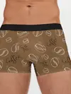 Мужские трусы боксеры / Кофейный узор