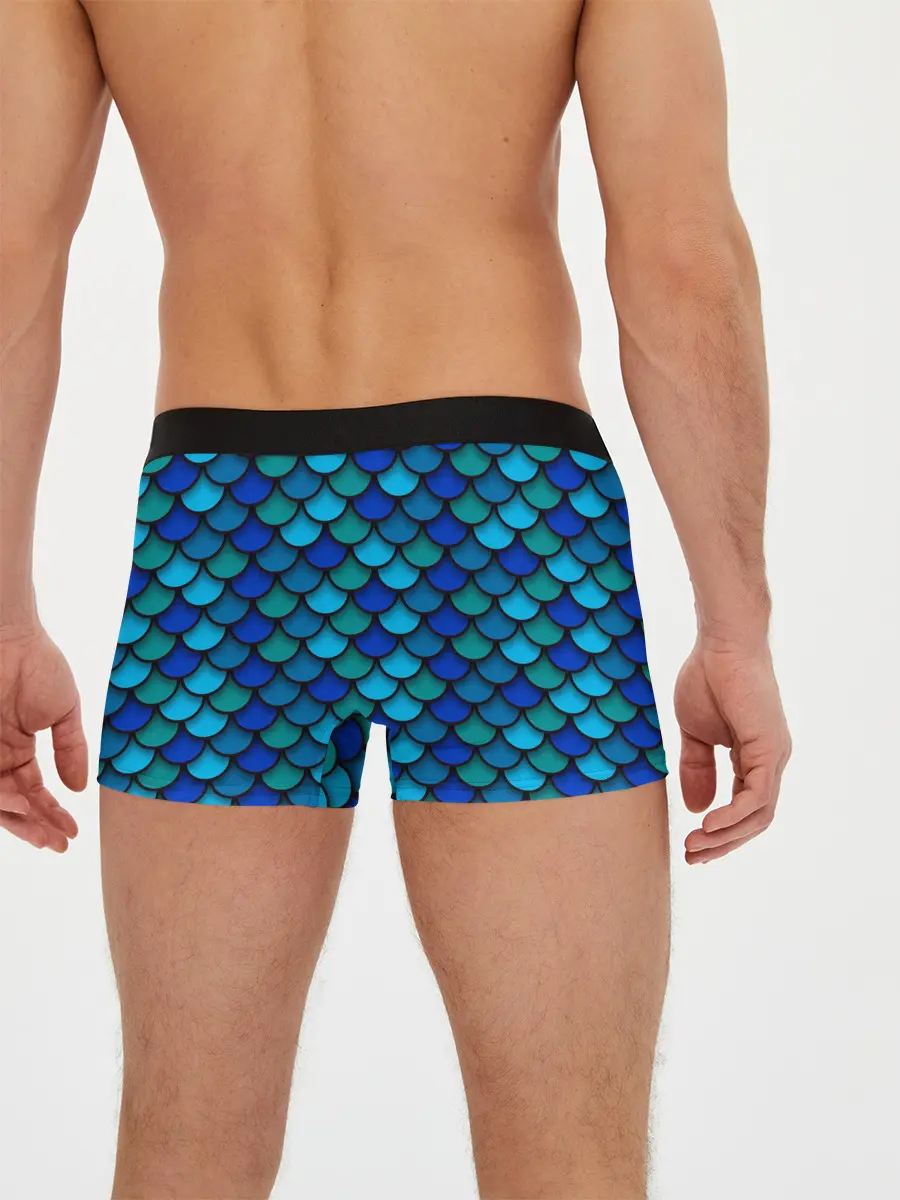 Мужские трусы боксеры / Чешуя рыбы