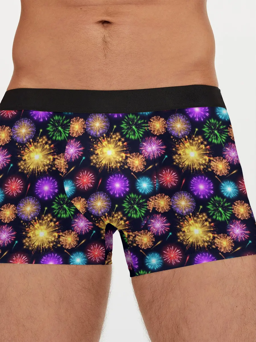Мужские трусы боксеры / Праздничный Фейерверк