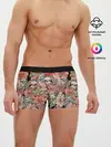 Мужские трусы боксеры / Ленивец & Цветочки