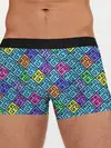 Мужские трусы боксеры / Неоновый яркий абстрактный узо