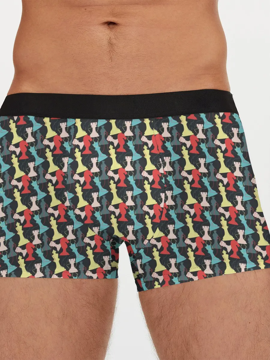 Мужские трусы боксеры / Шахматные Фигуры