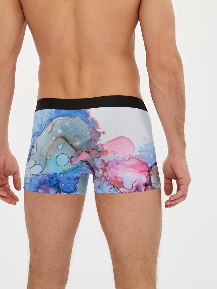 Мужские трусы боксеры / Акварельные разводы