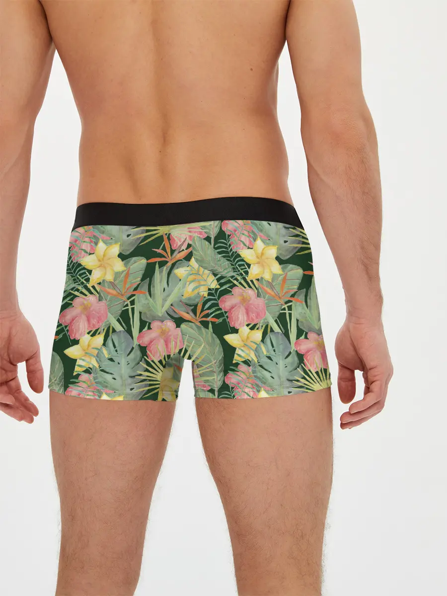 Мужские трусы боксеры / Тропические растения и цветы
