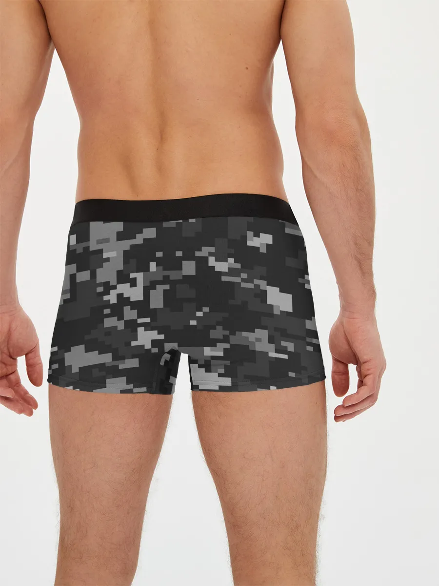 Мужские трусы боксеры / Пиксельный камуфляж