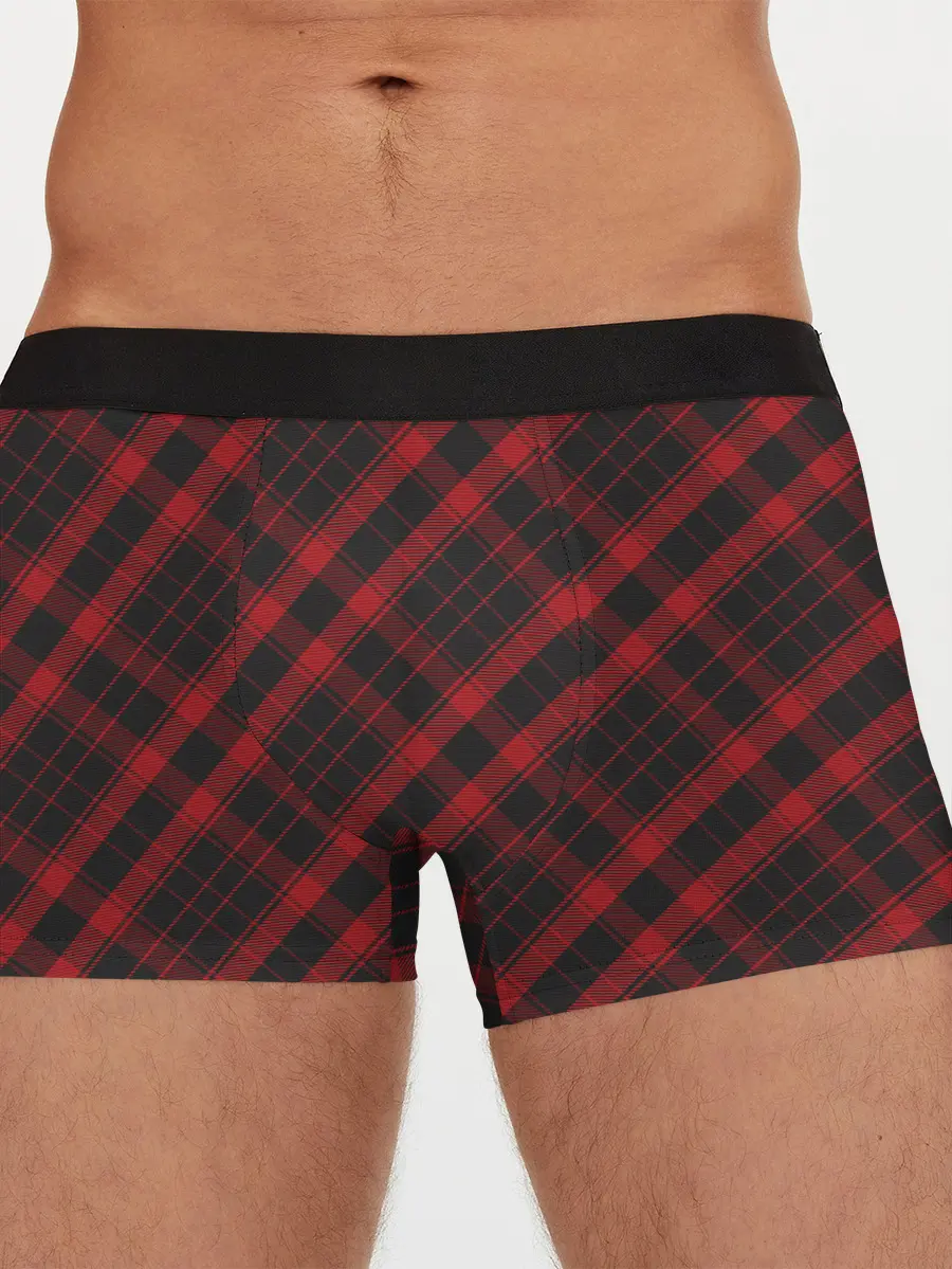 Мужские трусы боксеры / Узор в клеточку