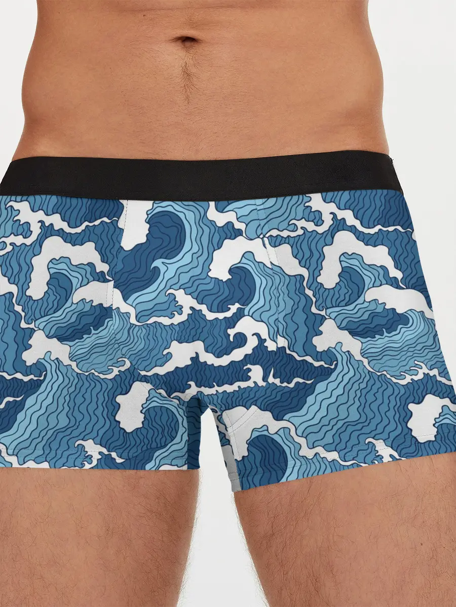 Мужские трусы боксеры / Морские волны