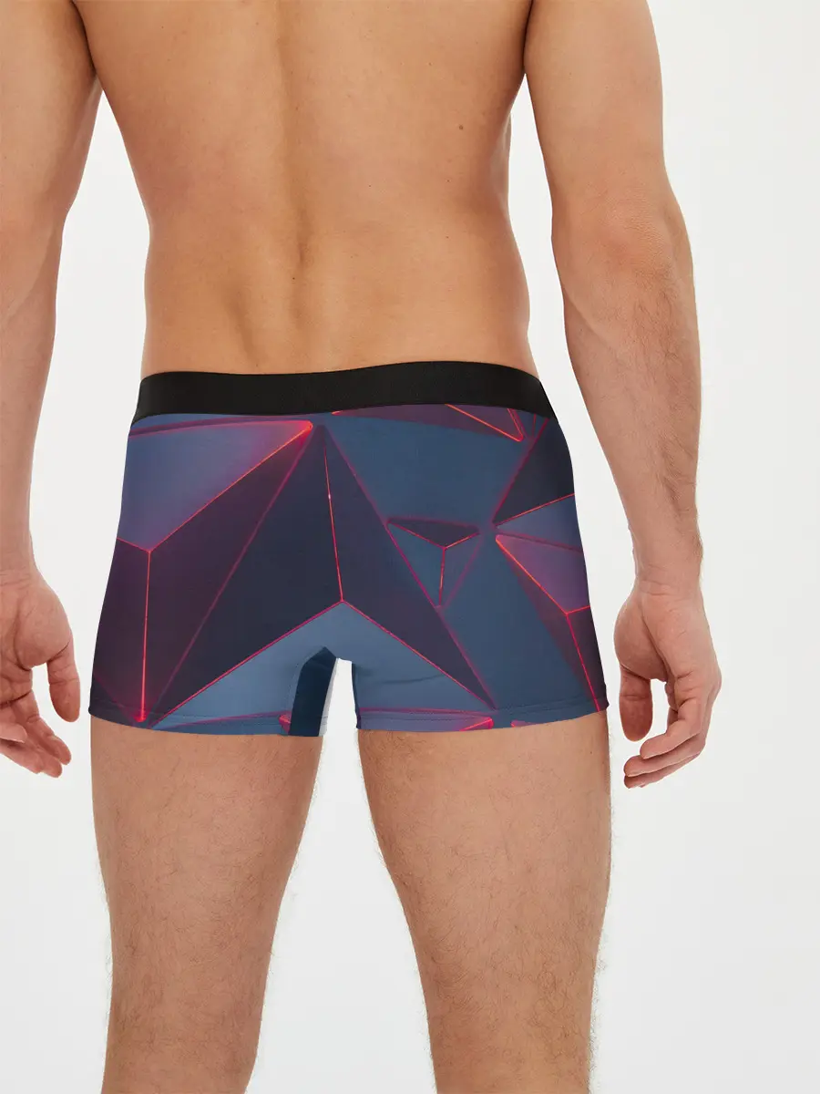 Мужские трусы боксеры / Неоновый треугольник.