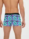 Мужские трусы боксеры / Яркие бирюзовые цветы