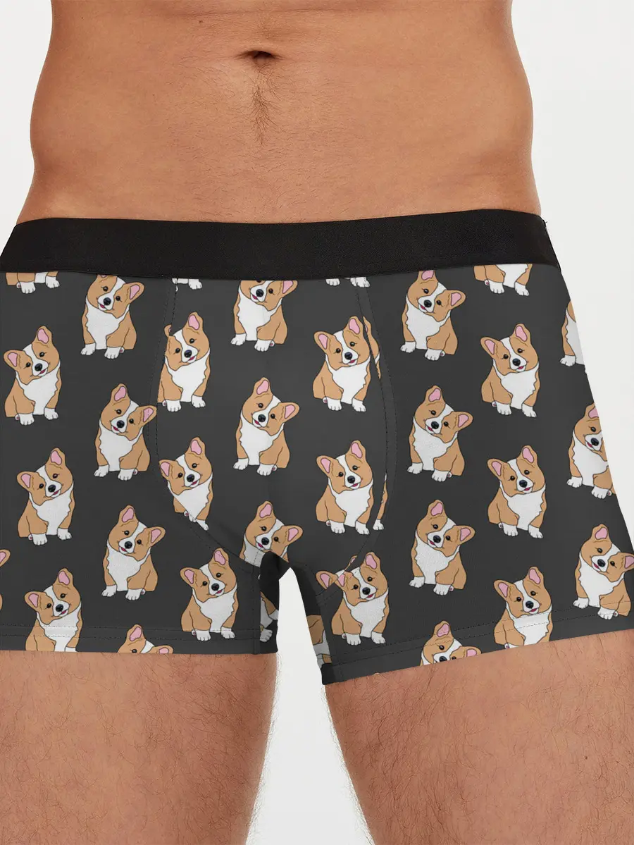 Мужские трусы боксеры / Корги малыши