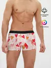 Мужские трусы боксеры / Ванильные сердечки