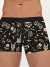 Мужские трусы боксеры / Гранж с черепами