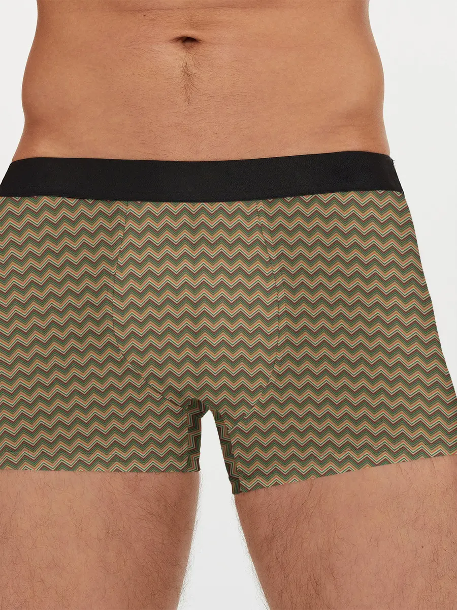 Мужские трусы боксеры / Абстракция разноцветные зигзаги