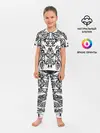Детская пижама с брюками / ТАТУ ЧЕРНО БЕЛОЕ УЗОР