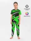 Детская пижама с брюками / Зеленая краска
