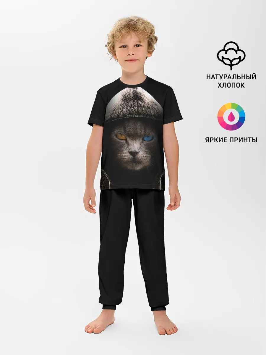 Детская пижама с брюками / Уличный кот