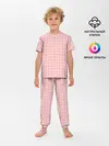 Детская пижама с брюками / Клетка волнистая