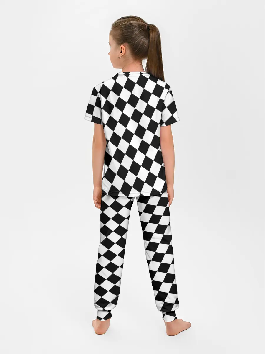Детская пижама с брюками / Клетки